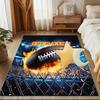 1PC Custom Name Football Night" Theme Floor Mat Ideal for Living Room, Game Rooms, Office, Bedroom Floor Mat Playful Design