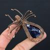 Sodalite Handmade Copper Wire Wrap Spider Pendant 2.56" M3k11