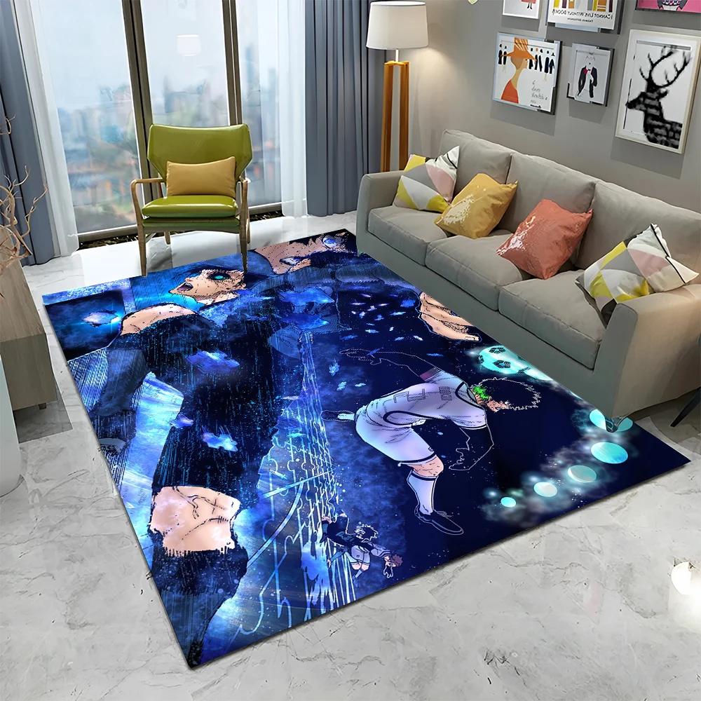 Blue Lock Football Anime Cartoon Carpet Rug for Home Living Room Bedroom Sofa Doormat Decor,kid Play Area Rug Non-slip Floor Mat