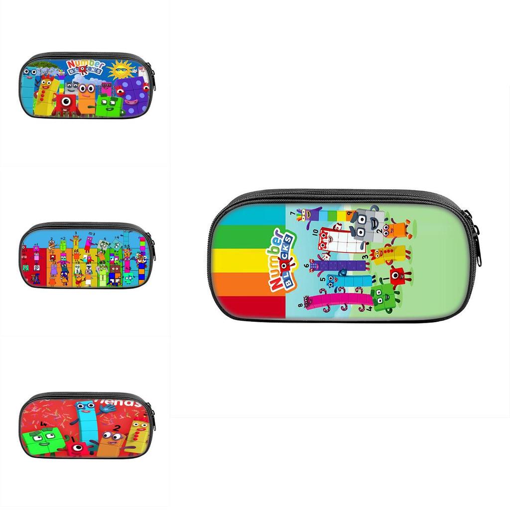 Numberblocks Federmäppchen mit großer Kapazität Nylon-Aufbewahrungstasche für Schüler und Kinder