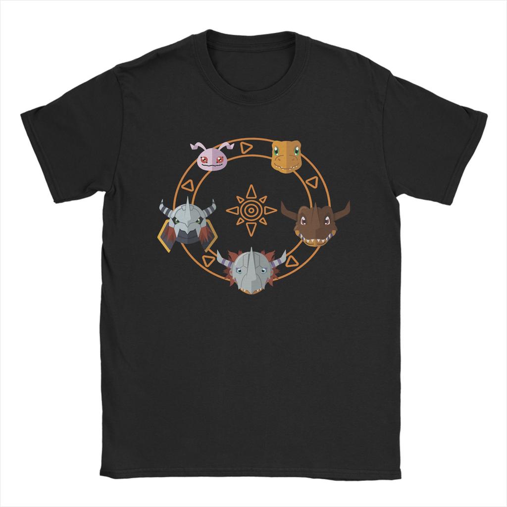 Bad Guilmon T-Shirt Unisex Cotton Clothing Vintage Digimon Nostalgic Anime Crewneck Short Sleeve