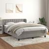 Maison Exclusive - Bettlattenrost und Matratze Hellgrau 140x200cm Samt