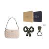 Coach Nolita 19 Classic Monogram Print Zipper Coated Canvas Shoulder Tote Bag Small Women Handbags Sand Chalk-White CW426-IMXDM