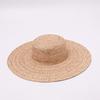 Light Version Large Brim Raffia Woven Flat Top Top Hat Women's Summer Vacation Beach Seaside Travel Straw Hat Sun Protection