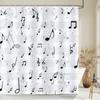 3D Music Rock Style Printed Shower Curtains Bathroom Curtain Frabic Waterproof Polyester Bath Curtain Home Decoration With Hooks