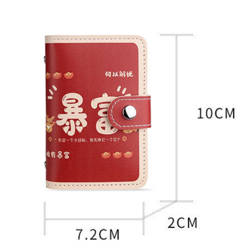 Schattige Hond Print Creditcardhouder Portemonnee Mini Zakelijke Bus Houder Portemonnee Kleine Studentenpas Werk ID Opbergtas Etui