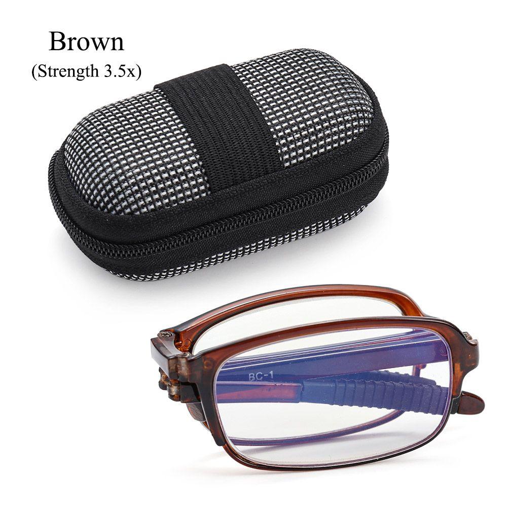 ~ 4.0x Lightweight Portable Compact Reading Glasses Presbyopic Glasses with Zipper Case Folding