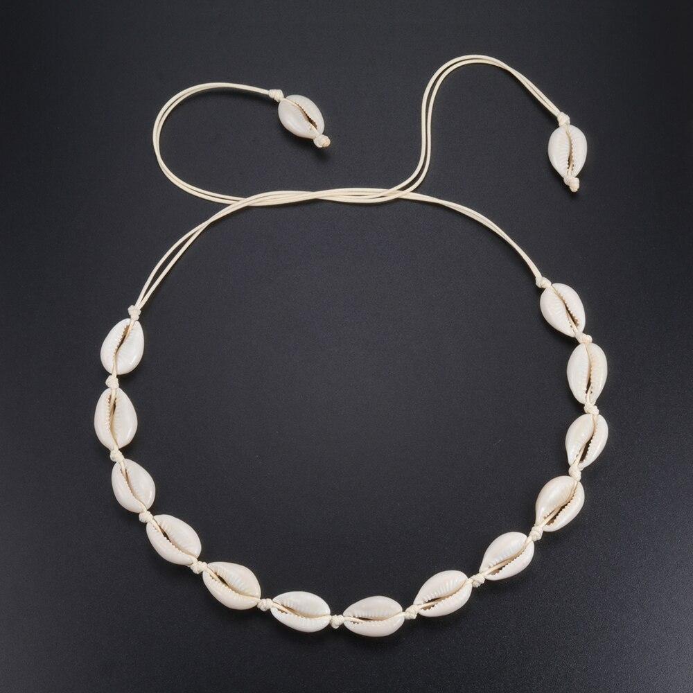 Snäckhalsband Dam Sommar Strand Choker Bohemiska Reppärlor Halsband Smyckestillbehör