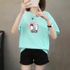 Harajuku niedliche Cartoon-Print Kurzarm-T-Shirts Damen Sommer reine Baumwolle Lässig locker Studenten-T-Shirt Damen Y2k Oberteile