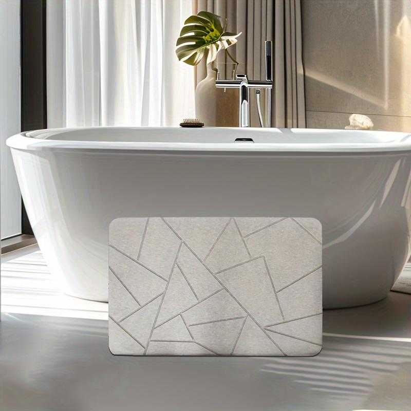 Geometric Print Decorative Bathroom Floor Mat Quick-drying Absorbent Non Slip Bath Rug Doorway Welcome Carpet Accessories Decor