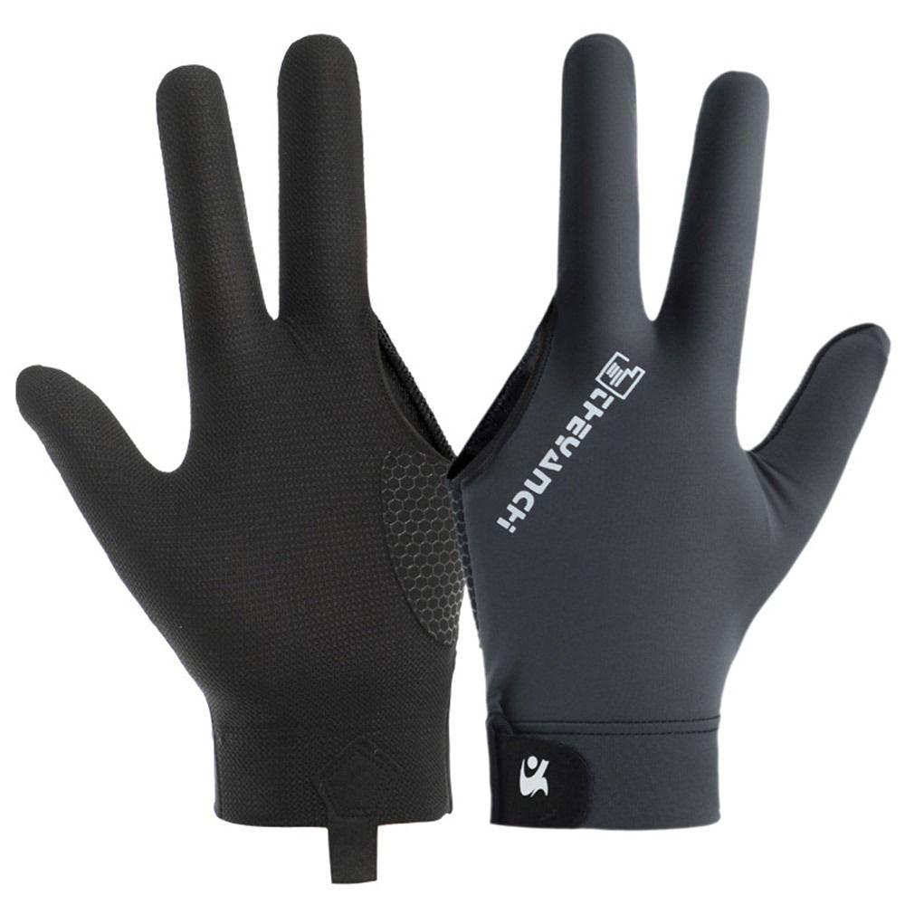 Left Hand Billiards Glove Elastic Non Slip Three Fingers Glove Breathable Billiard Training Gloves Fitness Accessories