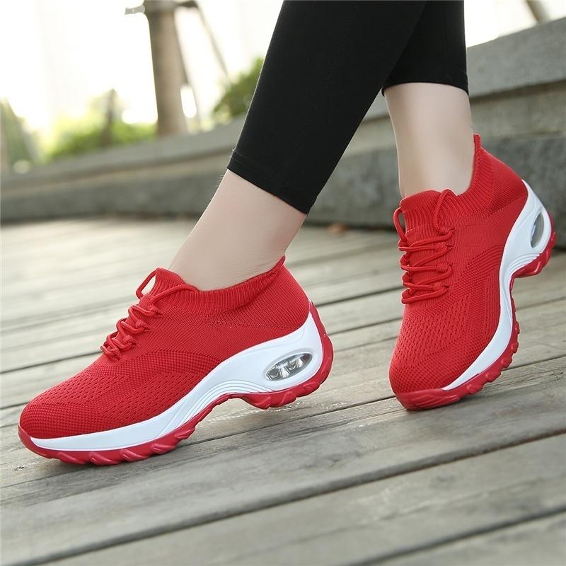 Women Sneakers Fashion Casual Shoes Sport Running Sneakers Women's Breathable Air Cushion Platform Shoes Ladies Lightweight Fitness Shoes
