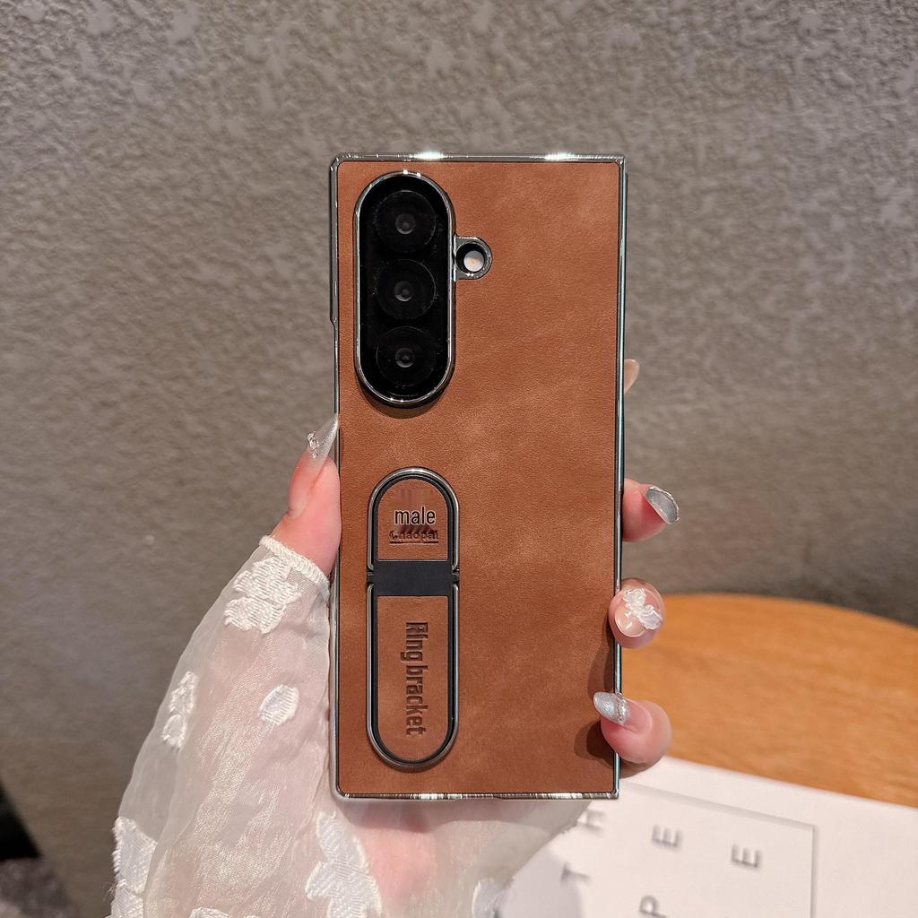 Luxury Finger Stand Protective Case for Samsung Z-Fold 6/7