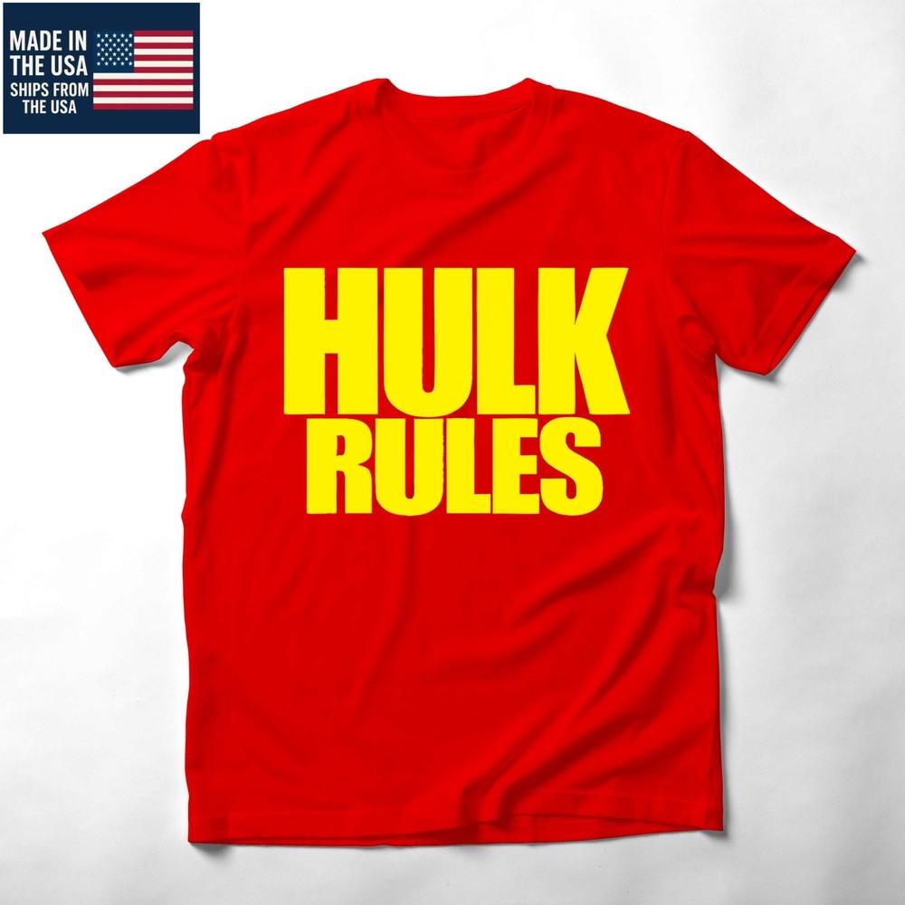 Hulk Rules Hulkamania Funny Parody Hulk Hogan T Shirt Unisex T-Shirt