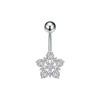   Zircon Waterdrop Bow Belly Button Ring Heart Panda Navel Piercing For Women Beach Body Jewelry