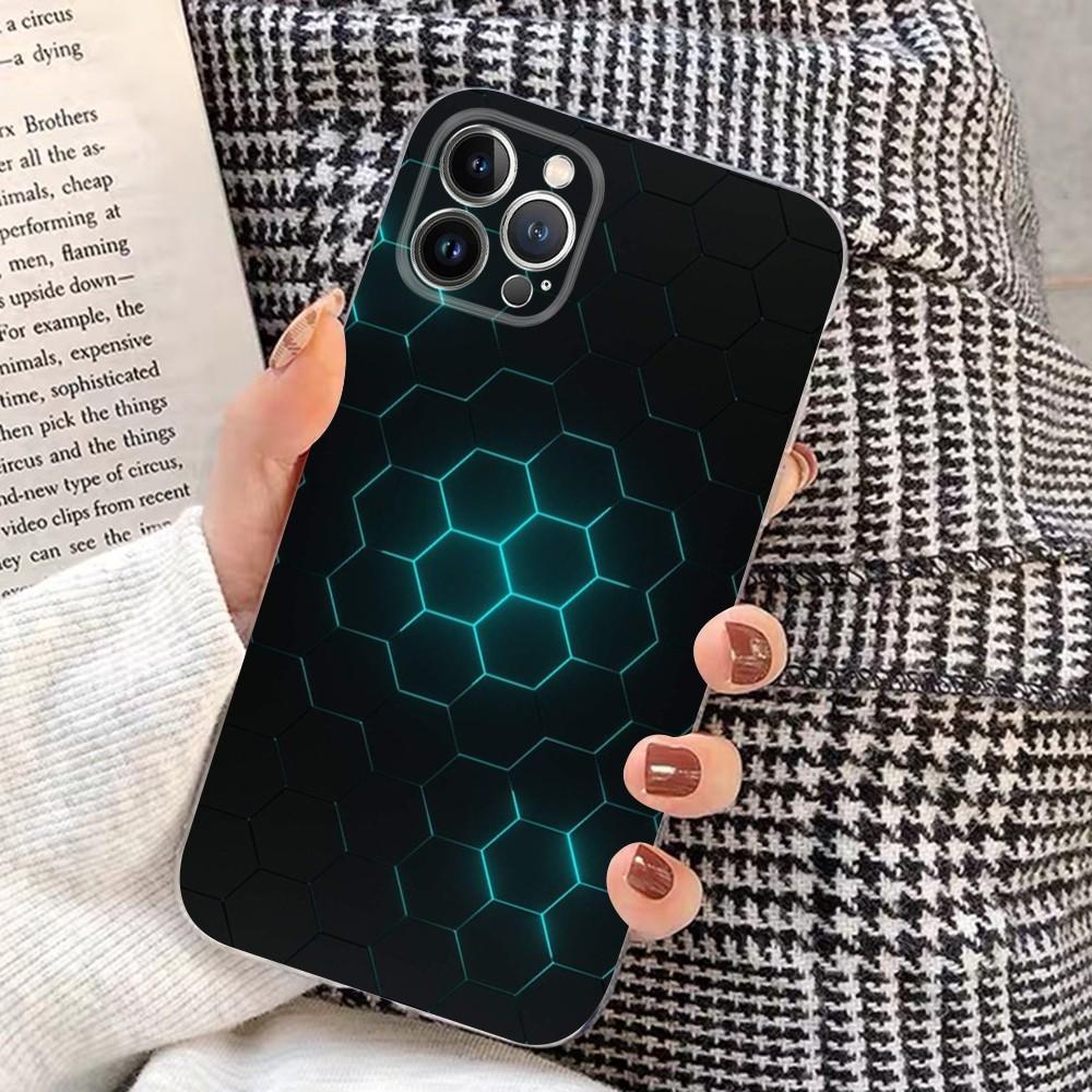 Luxury Geometry Cool Phone Case For iPhone 15 14 11 12 13 Mini Pro XS Max Cover 6 7 8 Plus X XR SE 2020 Funda Shell