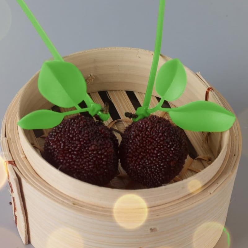 Leaf Shape Green Nylon Zip Ties for Garden Plant Support and Decoration Reusable Weather Resistant for Indoor Outdoor Use