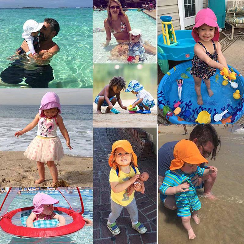 Chapeau de protection solaire pour bébé Casquette d'été réglable pour bébé pour garçons et filles Chapeau pour enfants Chapeaux pour enfants
