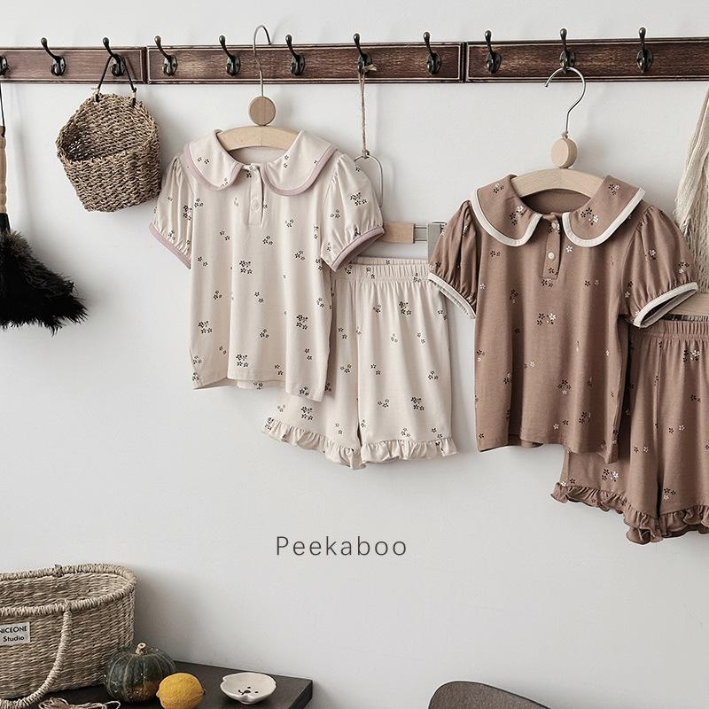 2025 Summer Kids' Pajamas: Korean Modal Short-Sleeve Set for Girls