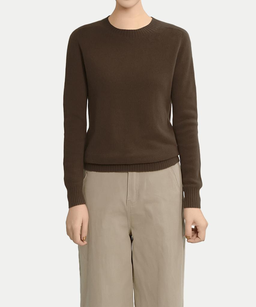 Keulleiseu 100% Wool Basic Knit Sweater_Pink