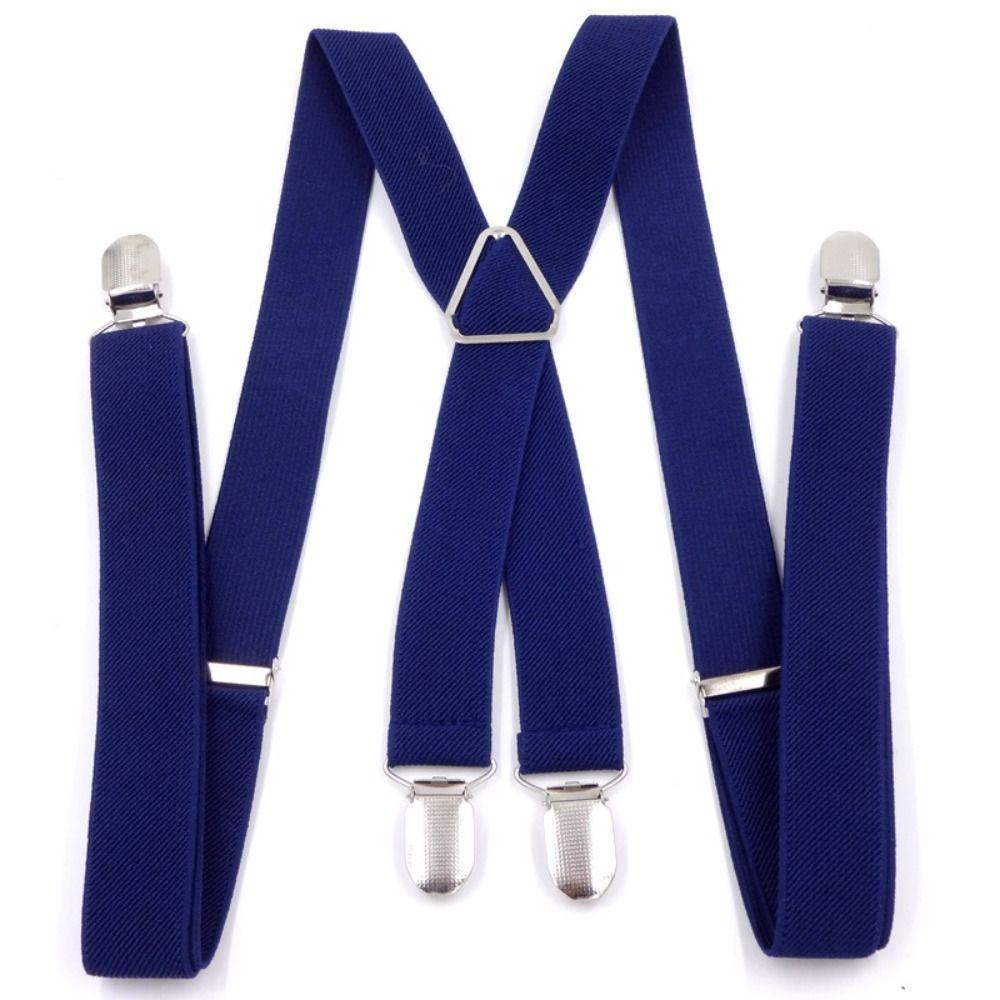 2.5cm Wide Vintage Suspenders Adjustable Elastic Braces New Trouser Straps Belt Men Women