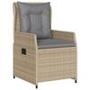 5-teiliges Outdoor-Essset mit Kissen Beige Poly-Rattan