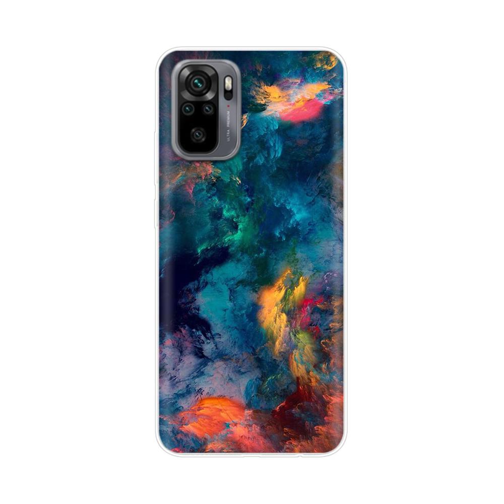 Silicone Flower Phone Case For Xiaomi Redmi Note 10 Case 6.43'' Lovely TPU Back Cover For Xiomi Redmi Note10 Pro Bumper Shells