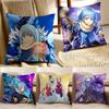 Anime T-That Time I Got Reincarnated As A Slime Cushion Cover Pillowcase Anti-Dustmite Living Room Sofa Decor Cushion Room