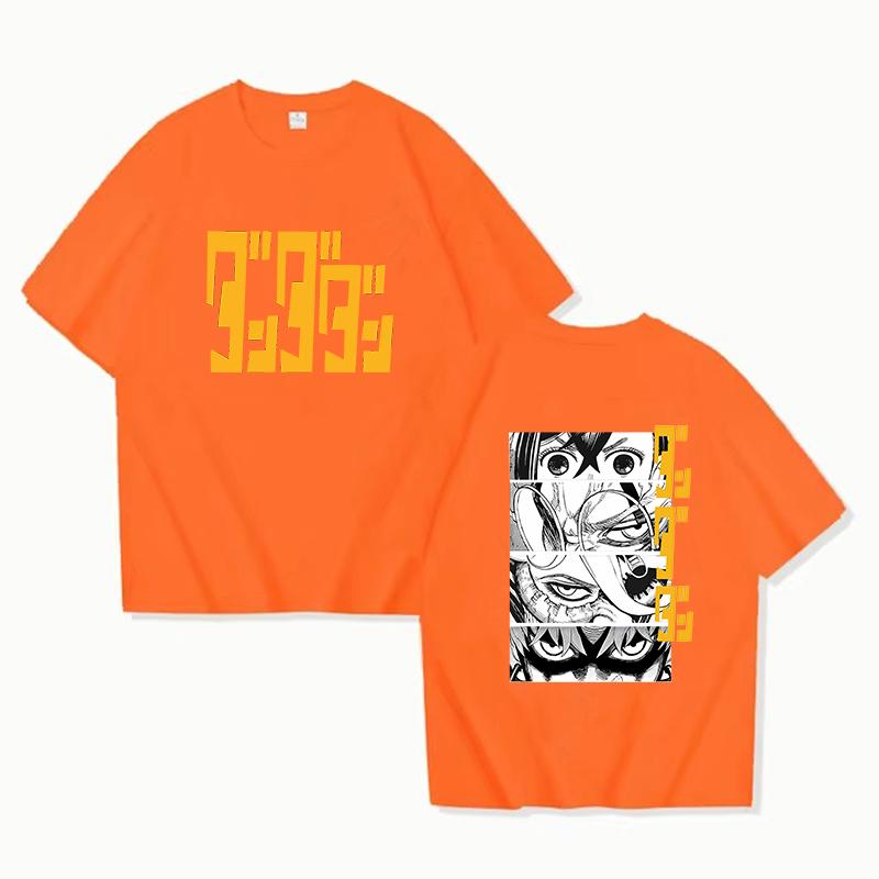 Dandadan Okarun Cotton T-shirt Unisex Women Breathable Classic 2000s University T Shirt Korean Clothes Aesthetic Hip Hop