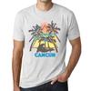 Men’s Vintage Tee Shirt Graphic T Shirt Summer Triangle Cancun Vintage White