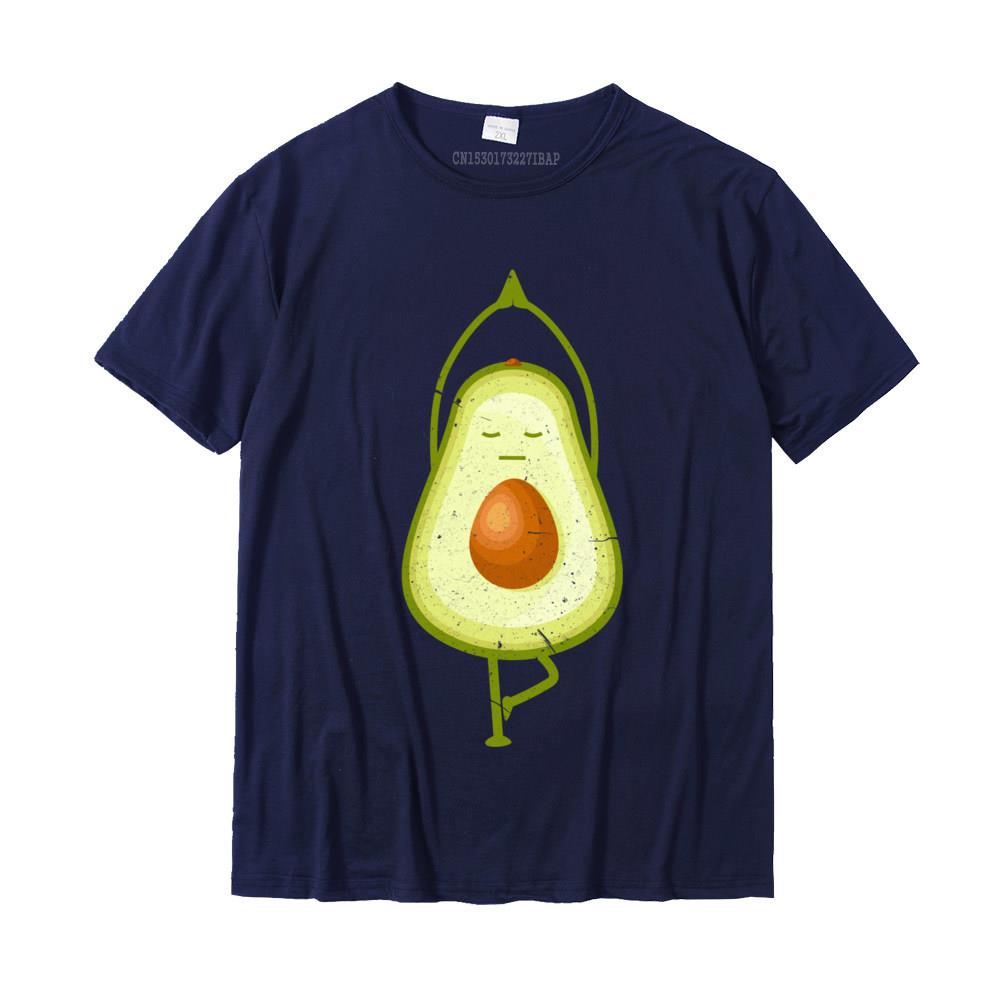Avocado Yoga Funny Namaste Meditation Vegan Tees Fashion Man Tees Slim Fit T Shirts Cotton Casual