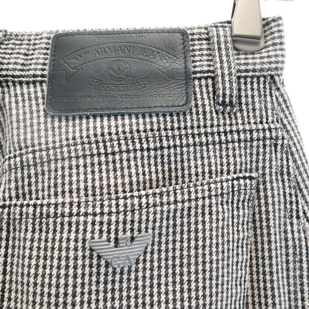 Armani Jeans Made In Italy Houndstooth Pattern Long Pants W28 Houndstooth Women Used