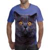 Summer Round Neck 3D Cat Print Top Fashionable Casual Short Sleeved Men's T-shirts