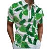 Herrmode Kortärmad POLO-skjorta med dragkedja Herr Personlig Tryckt Krage POLO-skjorta T-shirt