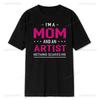 Im A Mom and Artist TShirt for Women Men Unisex Mother Funny Gift Soft Modal Blend Tee Creative Parenting Humor Casual Tops