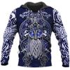 Heren Viking Hoodie Vintage Casual Viking Warrior Odin 3D Geprinte Lange Mouw Sweatshirt Pullover Capuchon Sweatshirt Top