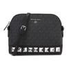 Michael Kors Charm Classic Monogram PVC Shoulder Bag Women Bags Black 32H1ST9C3V-BLACK