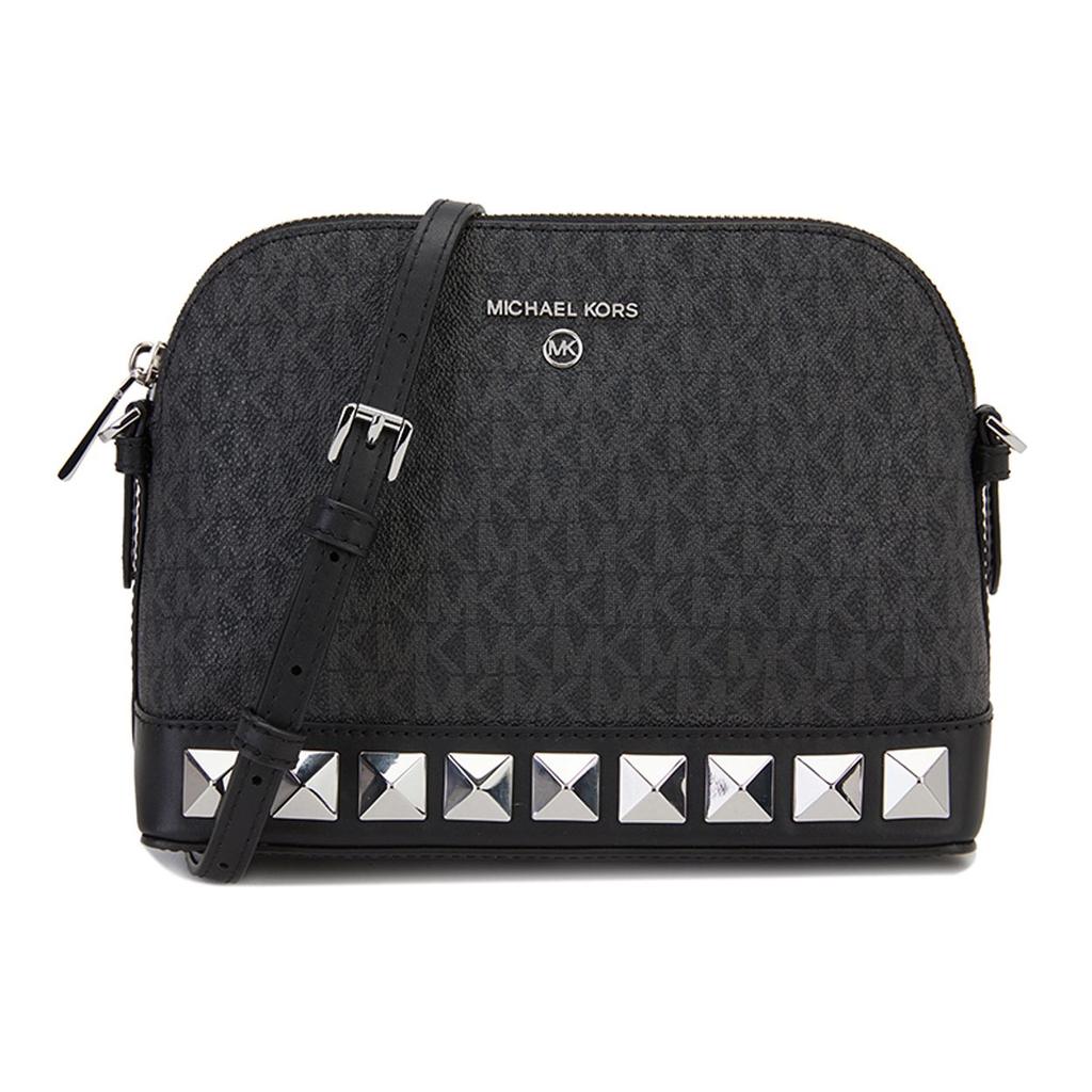 Michael Kors Charm Classic Monogram PVC Shoulder Bag Women Bags Black 32H1ST9C3V-BLACK