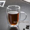 Double-Layer Heat-Resistant Glass Mug with Handle – Ideal for Coffee, Milk, Juice, Tea, and Water