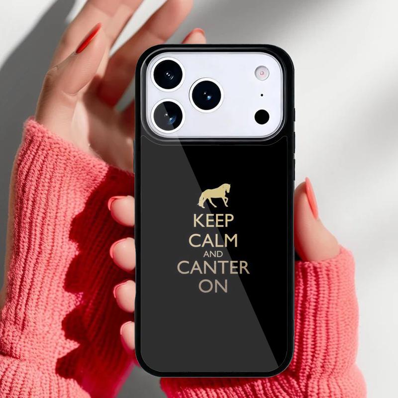 Keep Calm and Ride On Love Horse Pony Phone Case for iPhone 17 16 15 14 13 Pro Max Back Cover for 12 11 Pro Coque