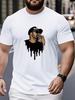 Amerikansk Street Retro Stil All-Match Casual Porträtt Tryck Design Unisex T-shirt