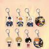 Anime Games Volleyball Boy Acrylic Keychain Metal Ring Car Bag Key Decoration Accessory Gift Anime Gifts Pendant