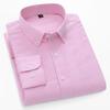 New High Quality Cotton Men's Shirts Business Casual Button Lapel Long Sleeve Shirt Breathable Pocket Oxford Lattice Work Shirt