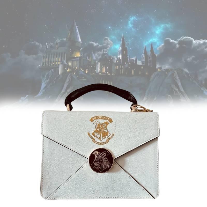 Stylish Hogwarts Inspired Themed White Pu Envelope Shoulder Bag For Trendy Everyday Use