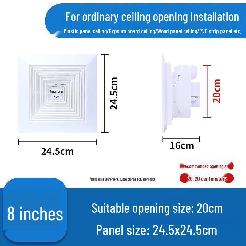 Ceiling-Mounted Exhaust Ventilation Fan for Kitchen, Bathroom, and Bedroom