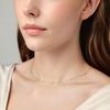 Delicato collier d'argento con moissaniti 0,03 ct argento 925