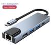 5 In 1 Type C Hub Multiport Adapter for MacBook Pro Air USB C Dock with HDMI SD Card Reader