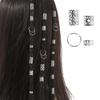 80 piezas Cuentas para el cabello Dreadlock Aleación Huecas Anillos para trenzas de pelo Para niñas Mujeres Joyería para el cabello elegante Rastas para trenzas Accesorios para el cabello