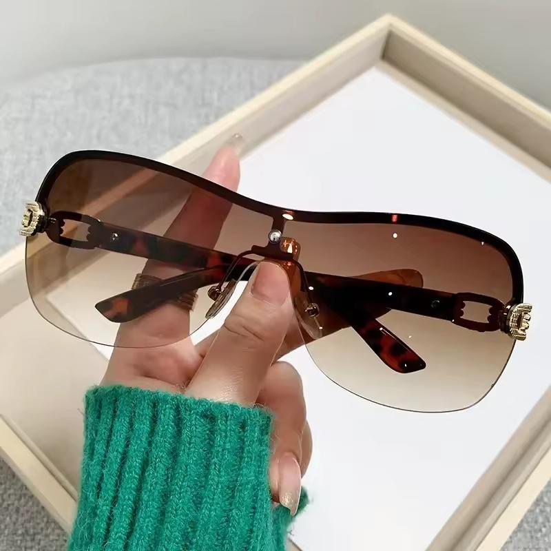 Luxe Randloze Vierkante Zonnebril Dames Heren Designer Merk Zonnebril Vrouwelijk Mannelijk Schattig Verloop Spiegel