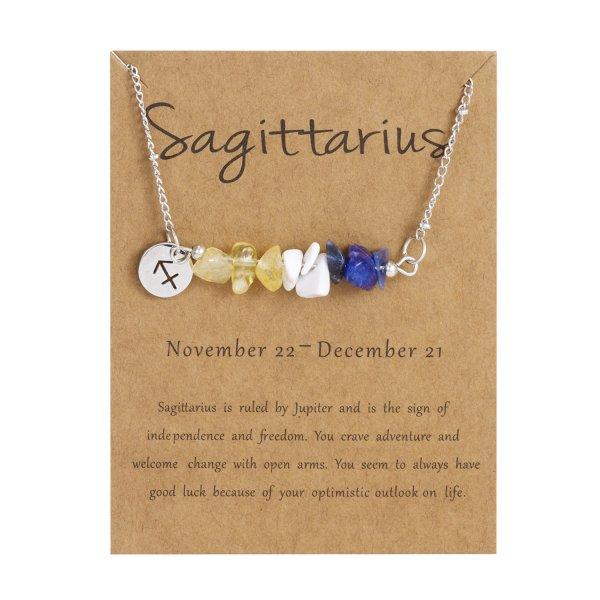 12 Constellation Sign Natural Stone Bracelet for Women Kids Aries Leo Hand Braid Cardstock Bracelet Female Jewelry Birthday Gift